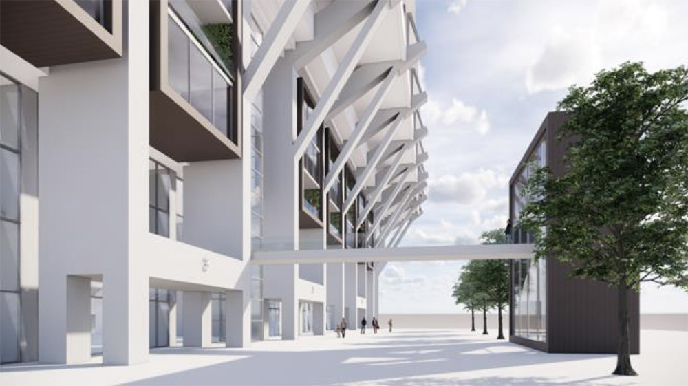 Grafik: Containermodule an der Südtribüne