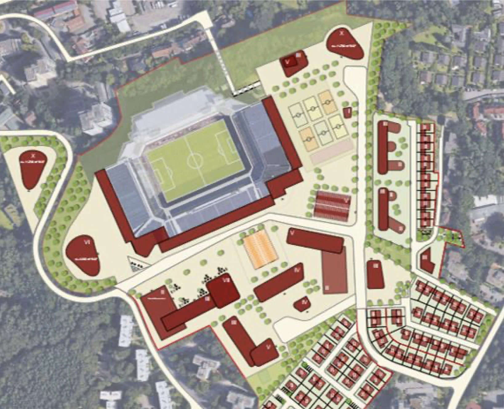 Grafik: Containermodule an der Südtribüne